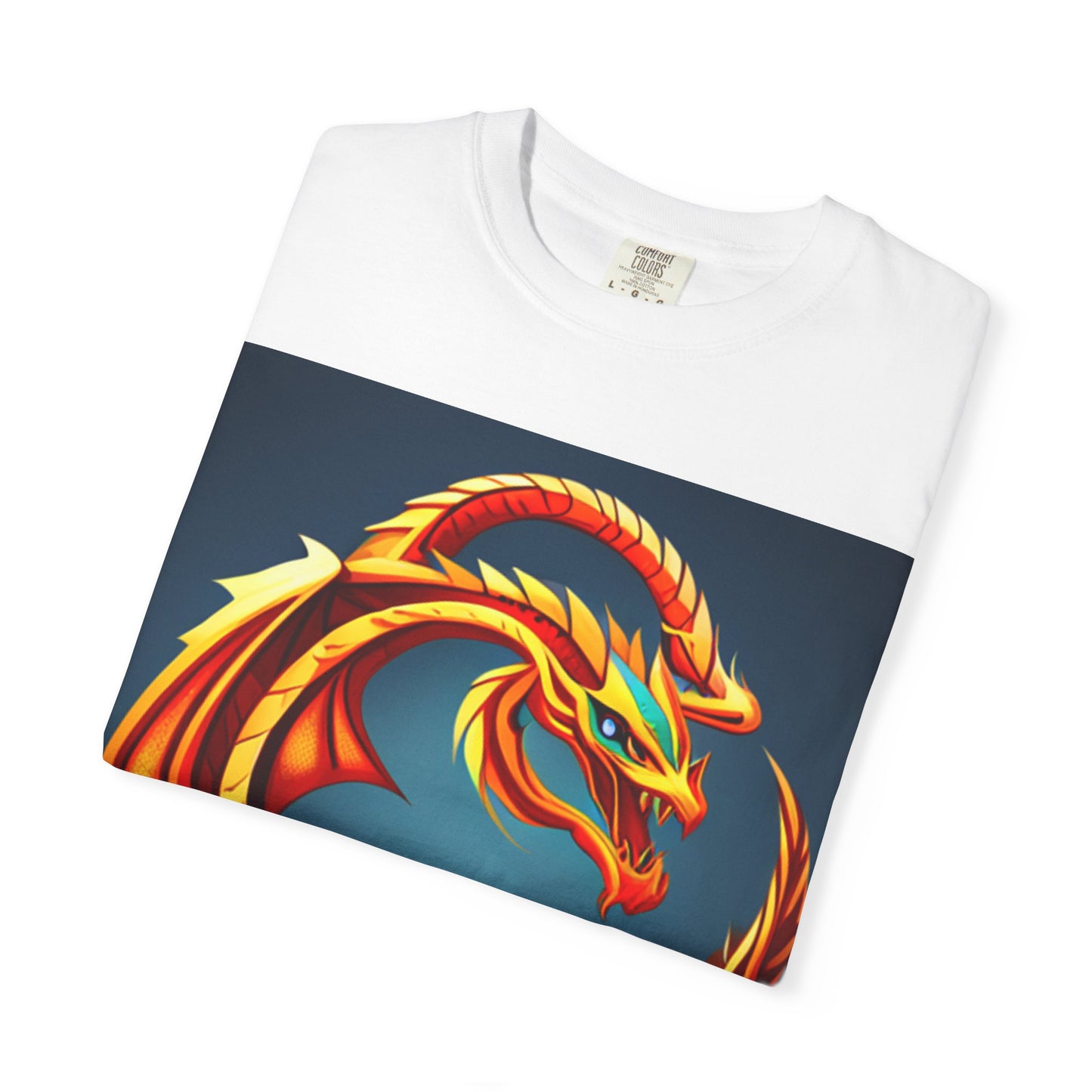 Unisex Garment-Dyed T-shirt Chinese new year theme, dragon, on fire