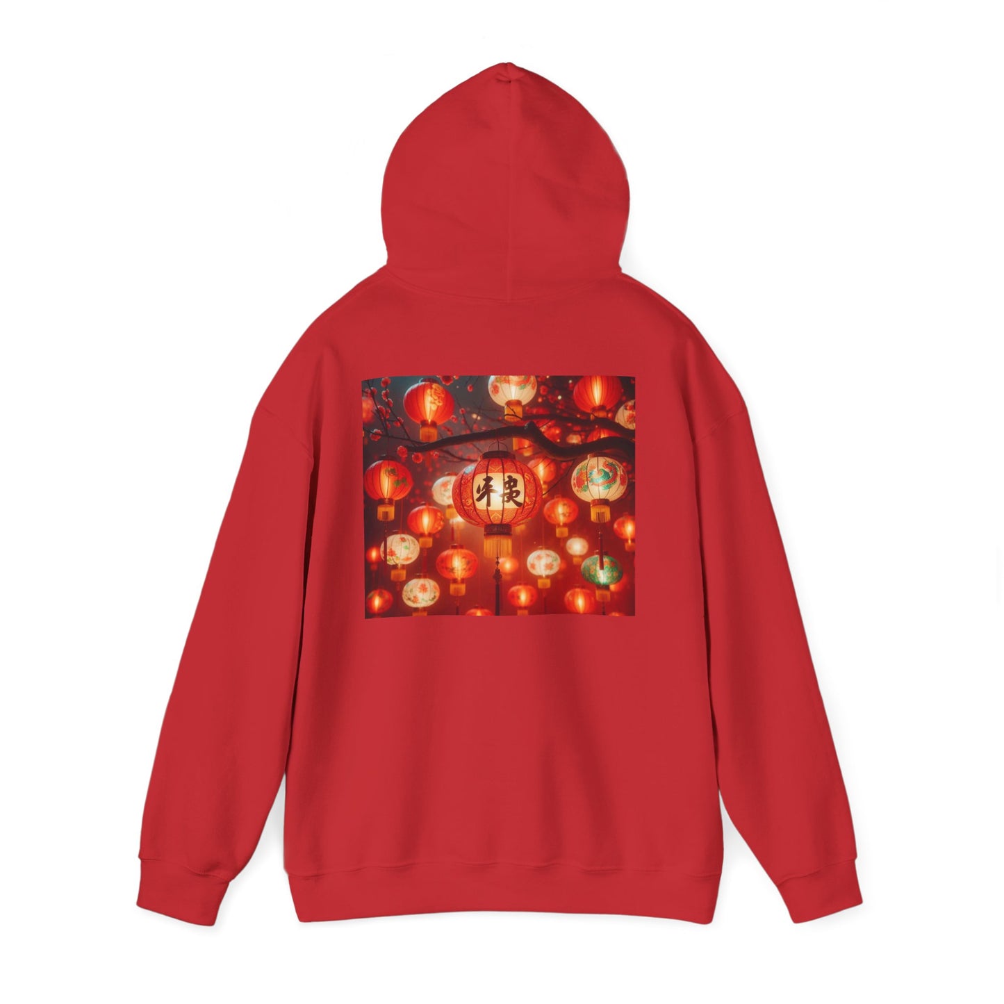 Unisex Heavy Blend™ Hooded Sweatshirt, Chinese New Year, Dragon in fire