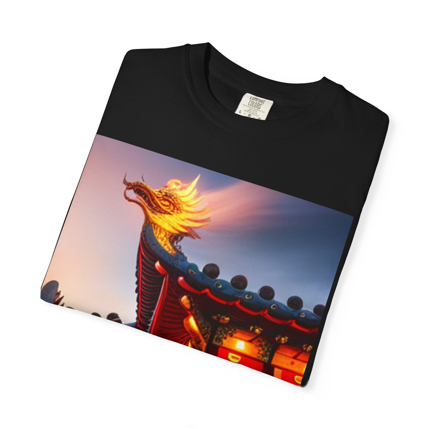 Unisex Garment-Dyed T-shirt, Chinese New Year , Dragon, dragon in fire
