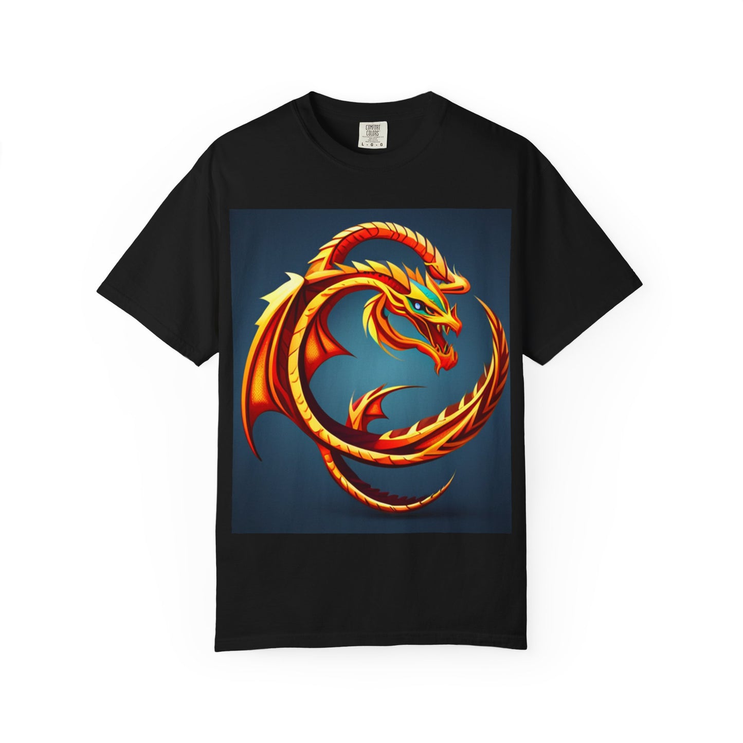 Unisex Garment-Dyed T-shirt Chinese new year theme, dragon, on fire