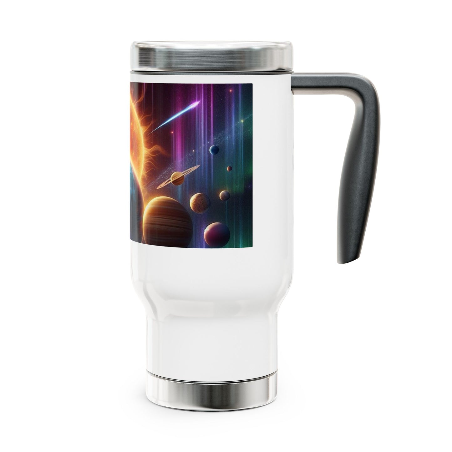 Stainless Steel Travel Mug with Handle, 14oz