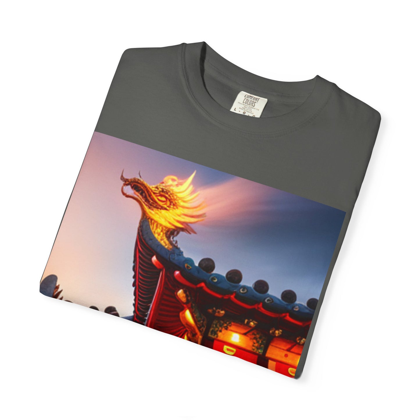 Unisex Garment-Dyed T-shirt, Chinese New Year , Dragon, dragon in fire