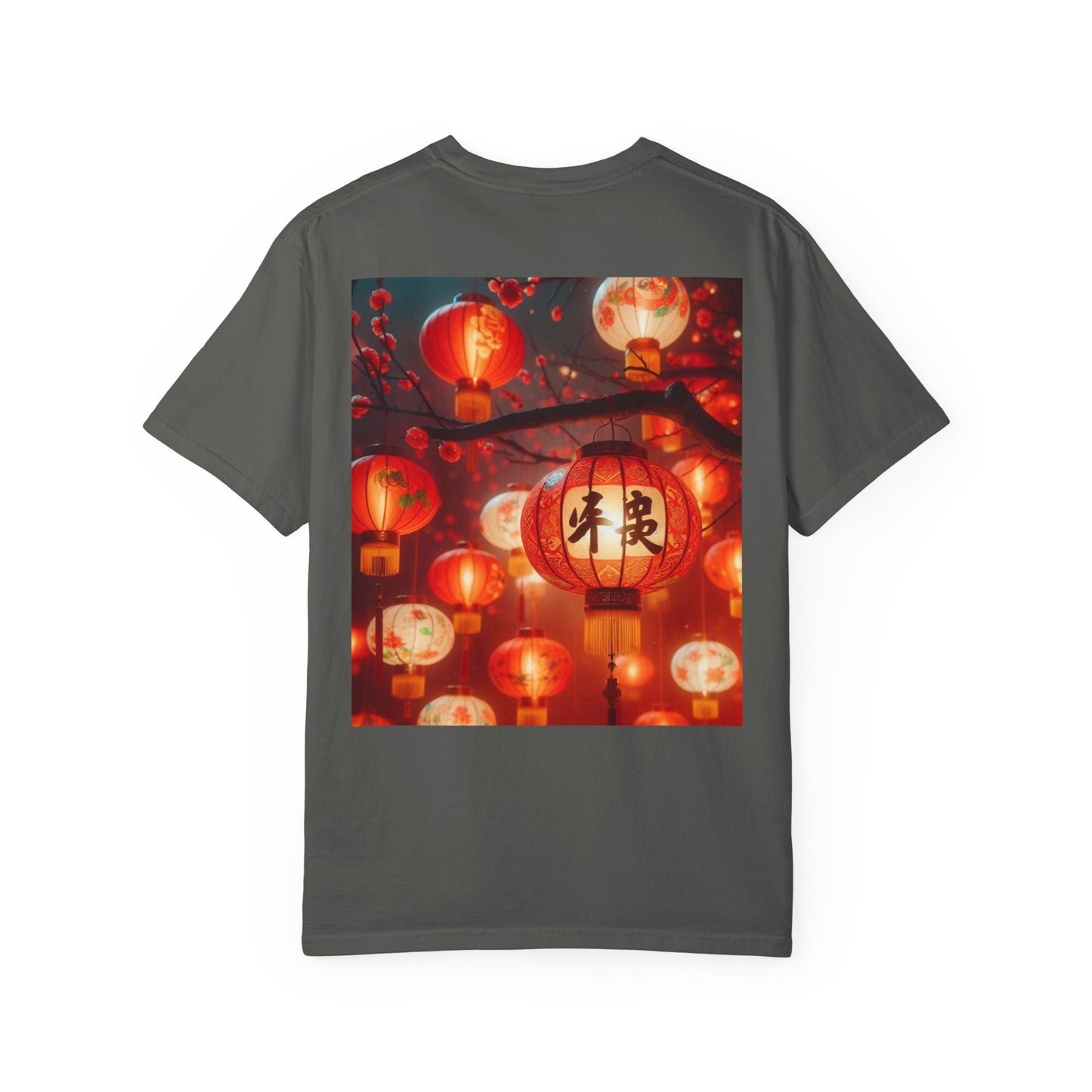 Unisex Garment-Dyed T-shirt, Chinese New Year, dragon picture, dragon in fire
