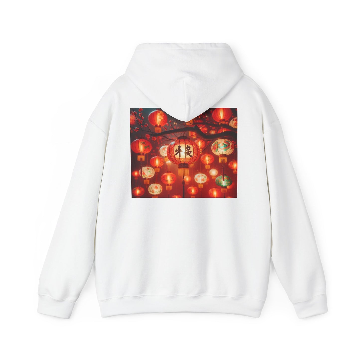 Unisex Heavy Blend™ Hooded Sweatshirt, Chinese New Year, Dragon in fire