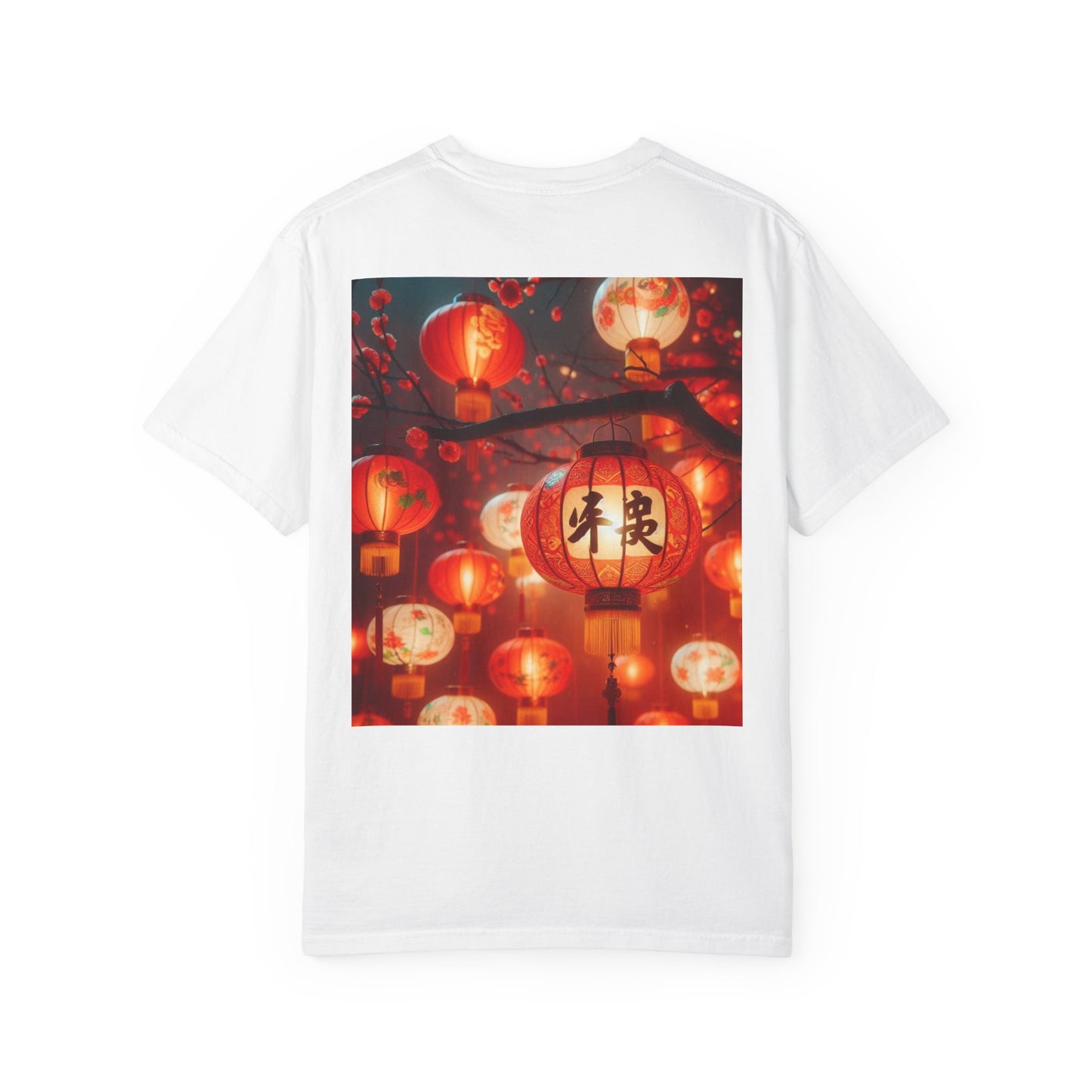 Unisex Garment-Dyed T-shirt, Chinese New Year, dragon picture, dragon in fire