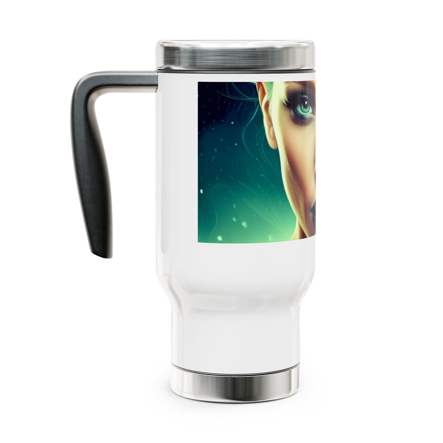 Stainless Steel Travel Mug with Handle, 14oz