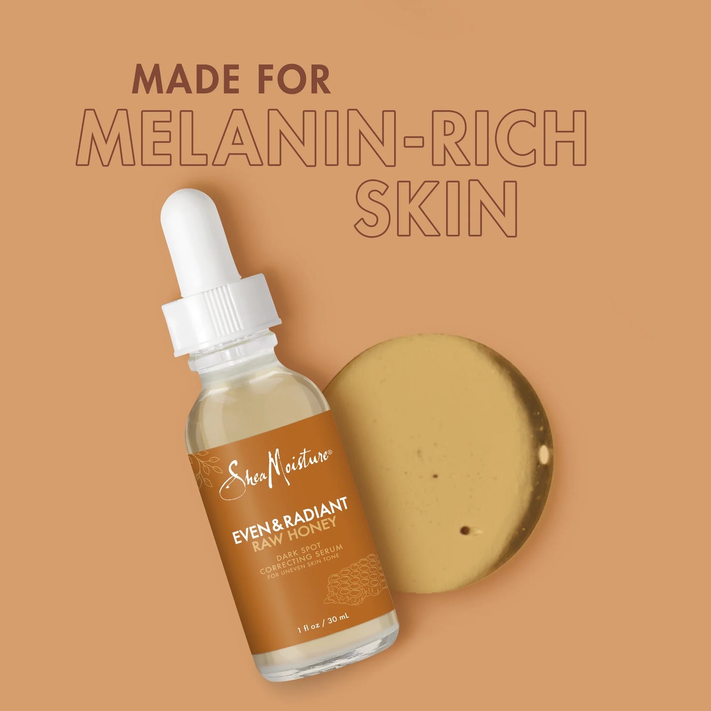 Even & Radiant Face Serum Skin Care for Uneven Skin Tone Dark Spot Corrector with Raw Honey 1 Fl Oz.