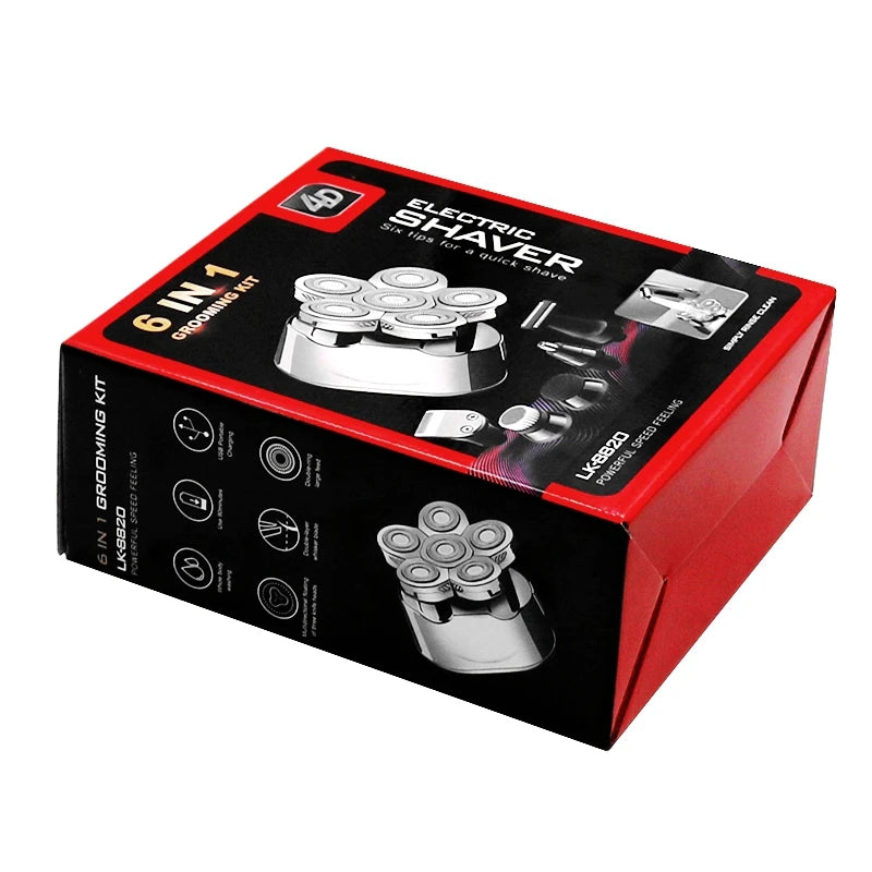 Multi Grooming Kit Digital Display Electric Shaver Hair Trimmer Beard Electric Razor Wet Dry Men Facial&Body Shaving Machine
