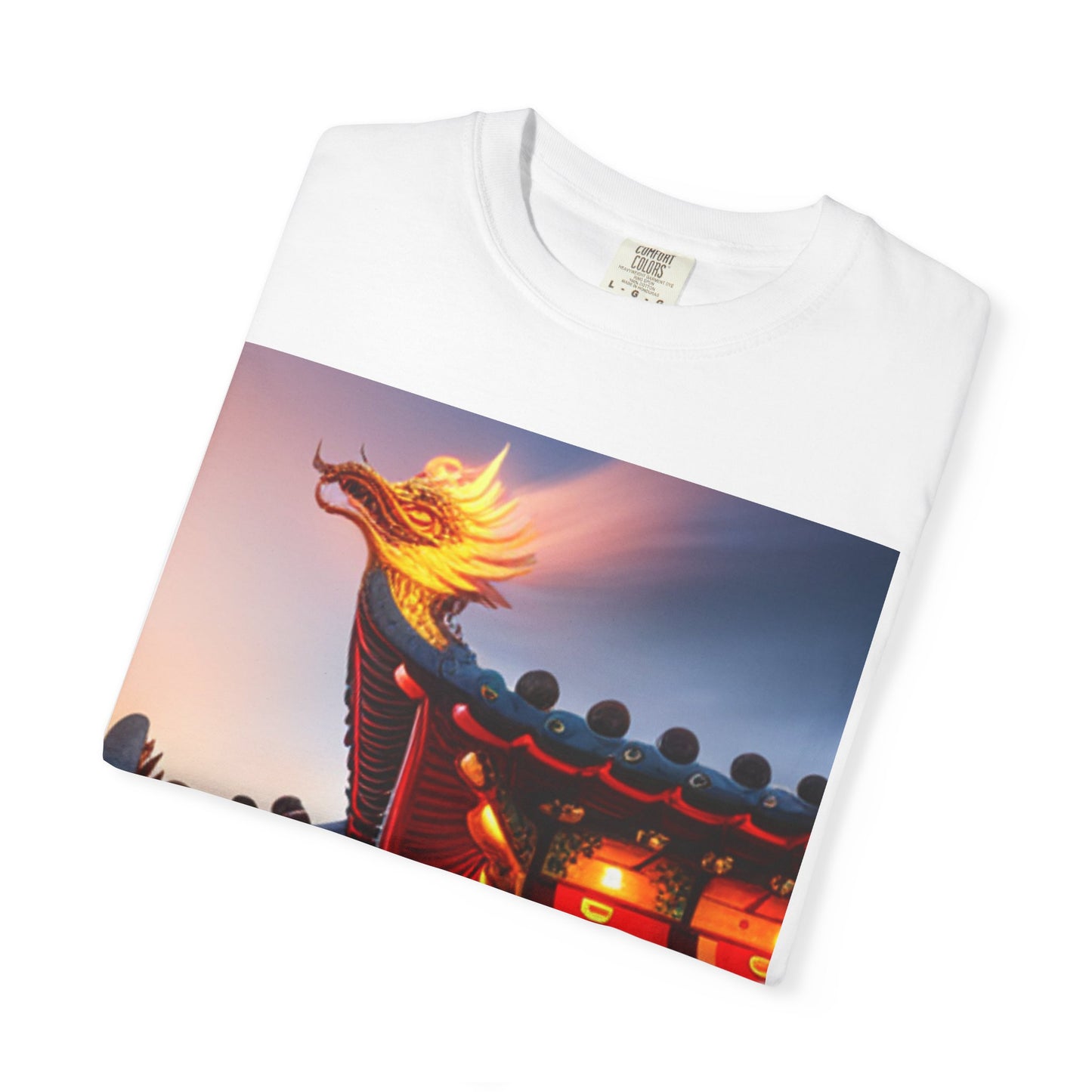 Unisex Garment-Dyed T-shirt, Chinese New Year , Dragon, dragon in fire