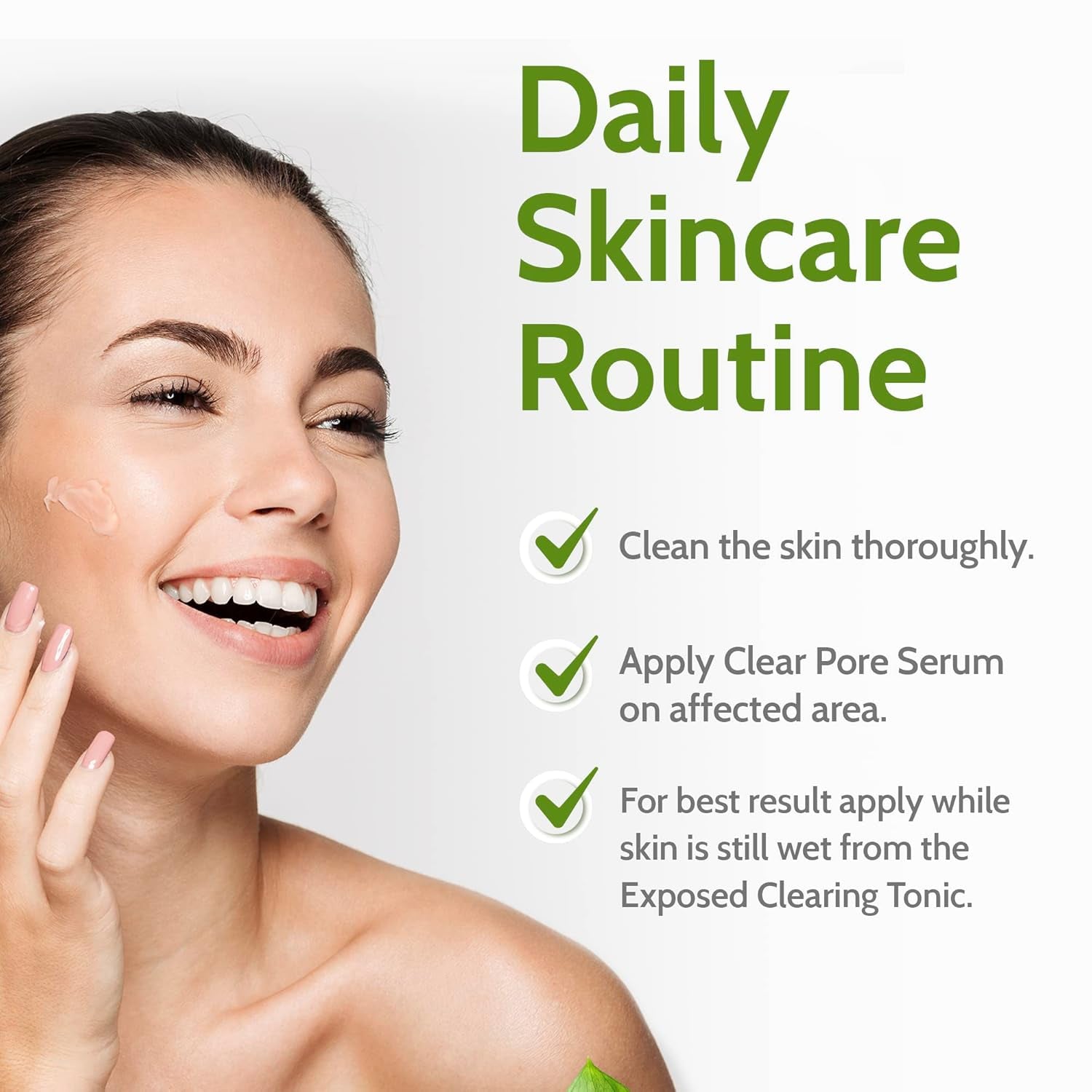 Clear Pore Serum - Green Tea, Licorice Root, Salicylic Acid - Unisex Skin Serum for Oily, Sensitive Skin