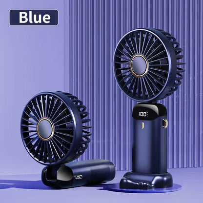 Mini Hand-Held Fan Portable Folding Desk Fan Cooler Cooling USB Rechargeable Fan