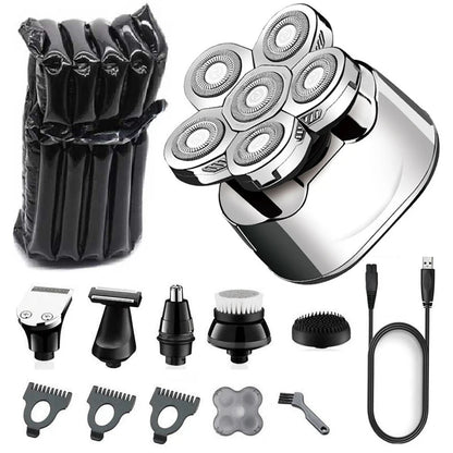 Multi Grooming Kit Digital Display Electric Shaver Hair Trimmer Beard Electric Razor Wet Dry Men Facial&Body Shaving Machine