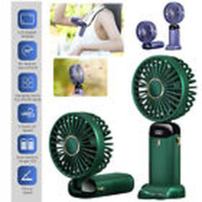 Mini Hand-Held Fan Portable Folding Desk Fan Cooler Cooling USB Rechargeable Fan