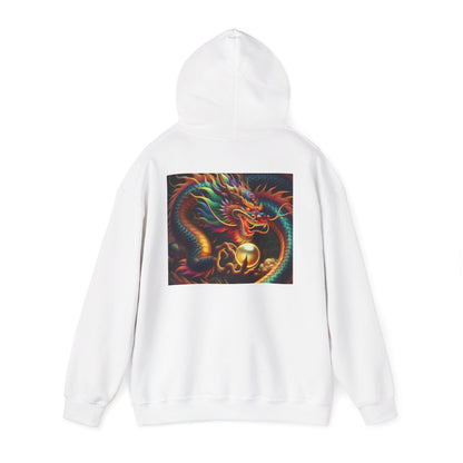 Unisex Heavy Blend™ Hooded Sweatshirt Chinese New Year dragon, dragon spitting fire.