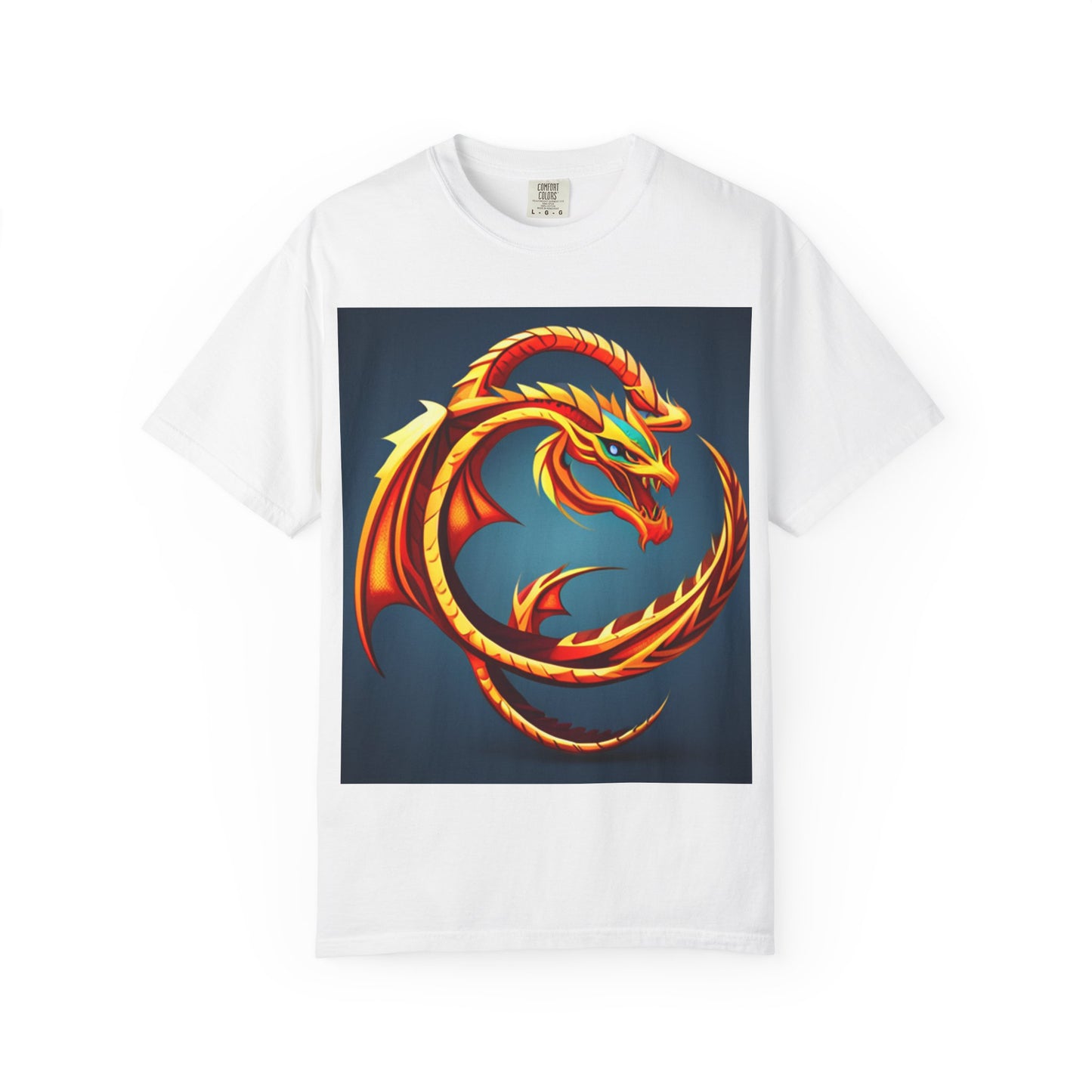 Unisex Garment-Dyed T-shirt Chinese new year theme, dragon, on fire