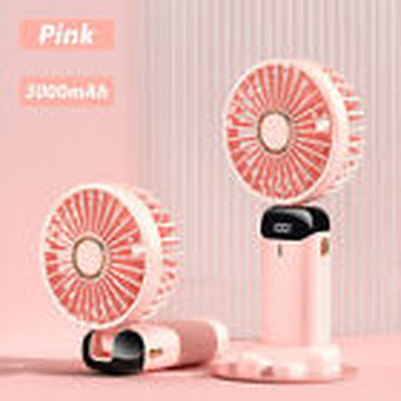 Mini Hand-Held Fan Portable Folding Desk Fan Cooler Cooling USB Rechargeable Fan