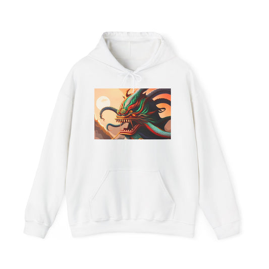 Unisex Heavy Blend™ Hooded Sweatshirt, Chinese New Year, Dragon in fire