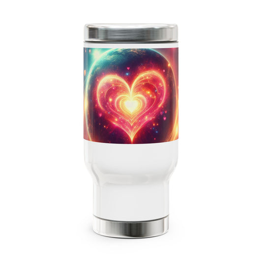 Stainless Steel Travel Mug with Handle, 14oz