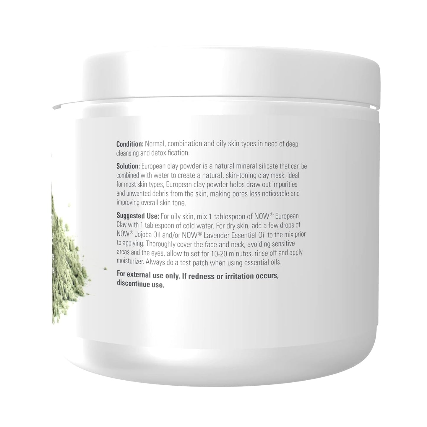Solutions, European Clay Powder, Pure Powder for a Detox Facial Cleansing Mask, 6-Ounce