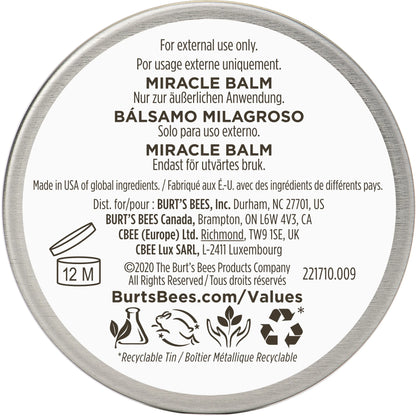 100% Natural Origin Goodness Glows Miracle Balm, Softens Dry Skin 0.6 Ounce Tin