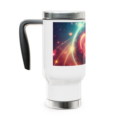 Stainless Steel Travel Mug with Handle, 14oz
