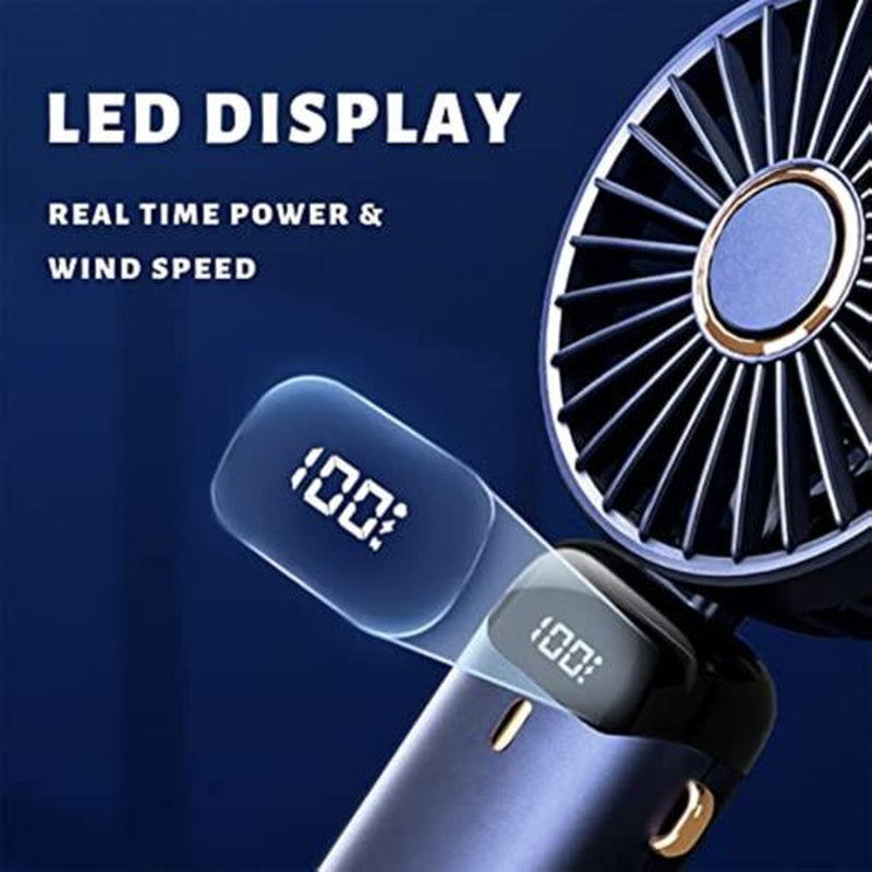 Mini Hand-Held Fan Portable Folding Desk Fan Cooler Cooling USB Rechargeable Fan