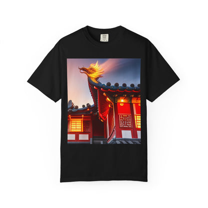 Unisex Garment-Dyed T-shirt, Chinese New Year , Dragon, dragon in fire