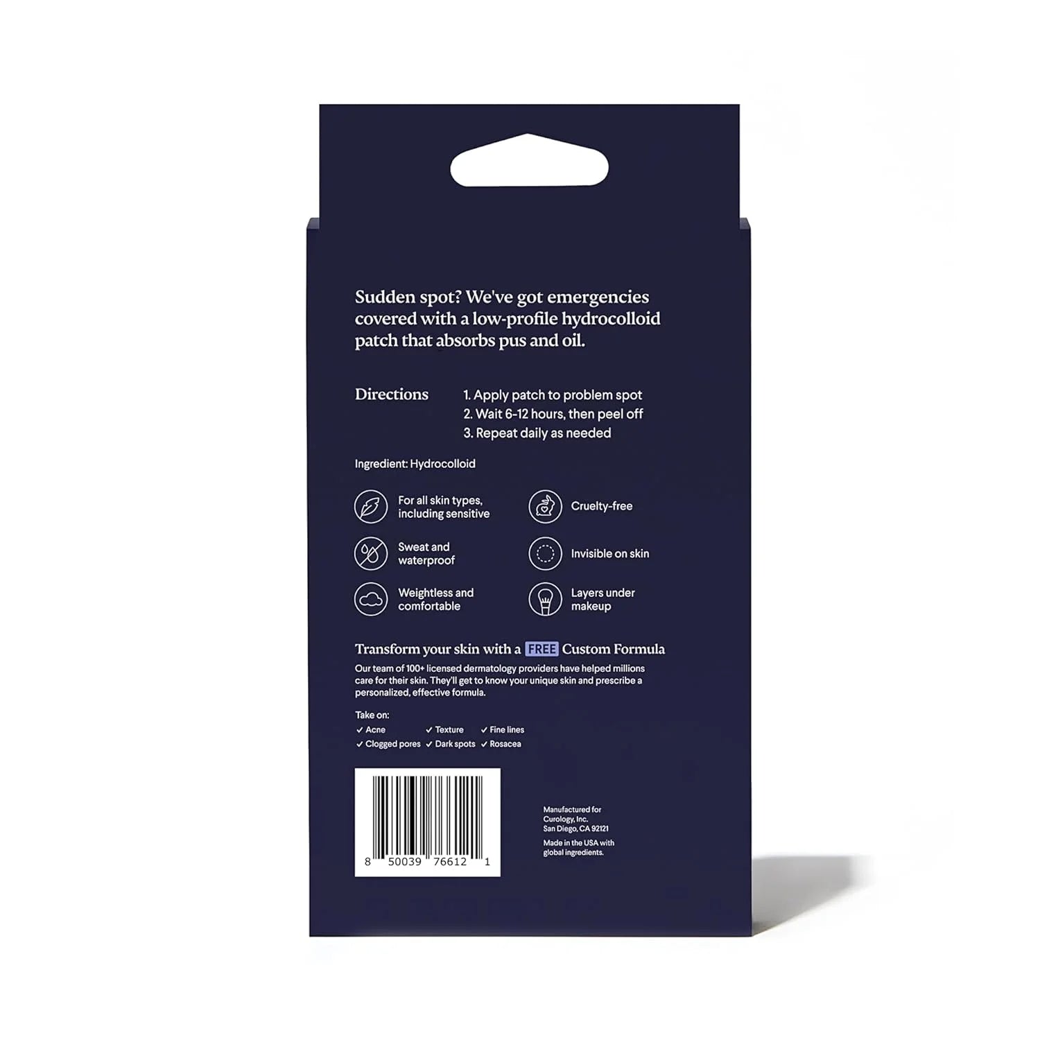 Emergency Spot Patch, Hydrocolloid Pimple Patches for Acne, 40 Count