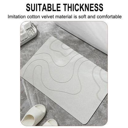 Flash Deals Bath Mat Diatomaceous Earth Shower Mat Super Absorbent Drying Fast Non-Slip Elegant Natural Home Decor for Kitchen Counter Bathroom Floor&Tub Easy to Clean（16"*24"）