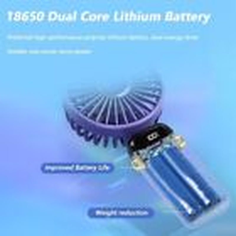 Mini Hand-Held Fan Portable Folding Desk Fan Cooler Cooling USB Rechargeable Fan