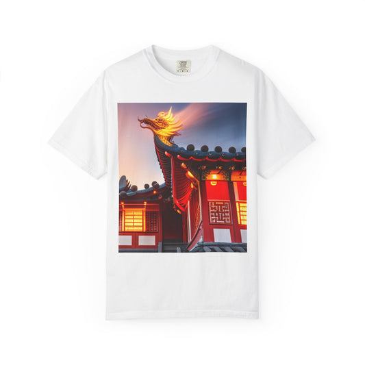 Unisex Garment-Dyed T-shirt, Chinese New Year , Dragon, dragon in fire
