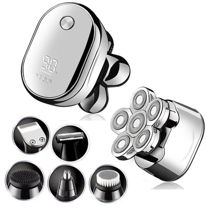 Multi Grooming Kit Digital Display Electric Shaver Hair Trimmer Beard Electric Razor Wet Dry Men Facial&Body Shaving Machine
