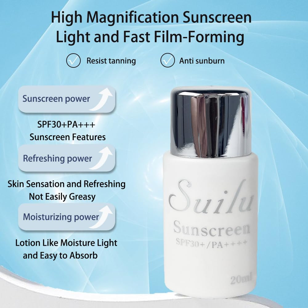 Daily Spf 30 Sunscreen,Weightless, Scentless, and Oil Free - for All Skin Types and Skin Tones.(Pack of 3)