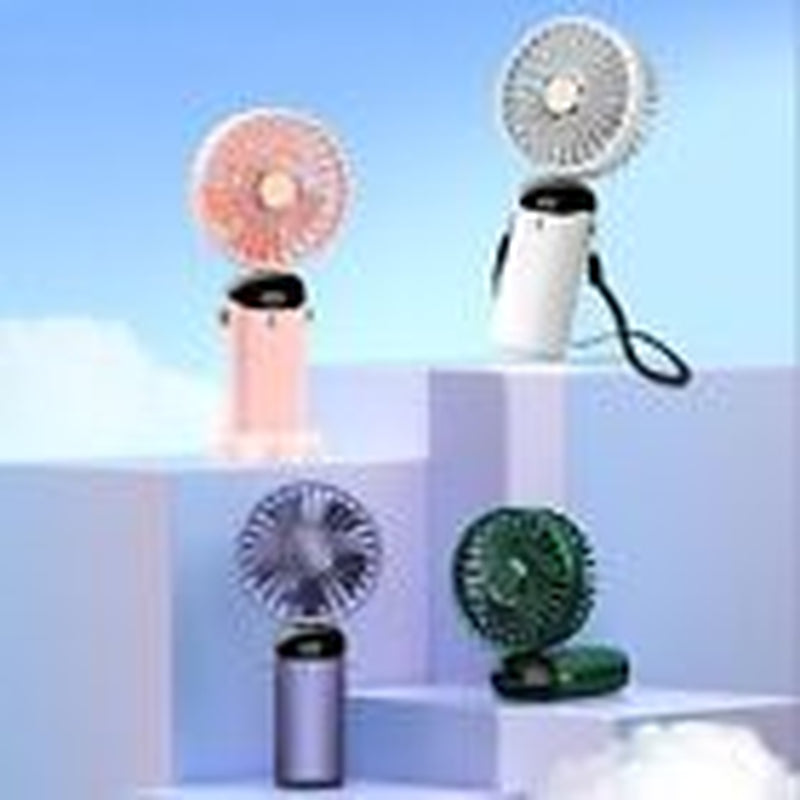 Mini Hand-Held Fan Portable Folding Desk Fan Cooler Cooling USB Rechargeable Fan