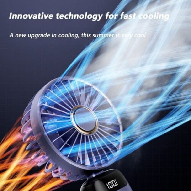 Mini Hand-Held Fan Portable Folding Desk Fan Cooler Cooling USB Rechargeable Fan