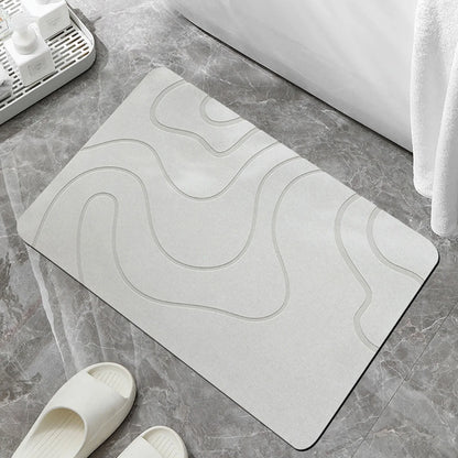 Flash Deals Bath Mat Diatomaceous Earth Shower Mat Super Absorbent Drying Fast Non-Slip Elegant Natural Home Decor for Kitchen Counter Bathroom Floor&Tub Easy to Clean（16"*24"）