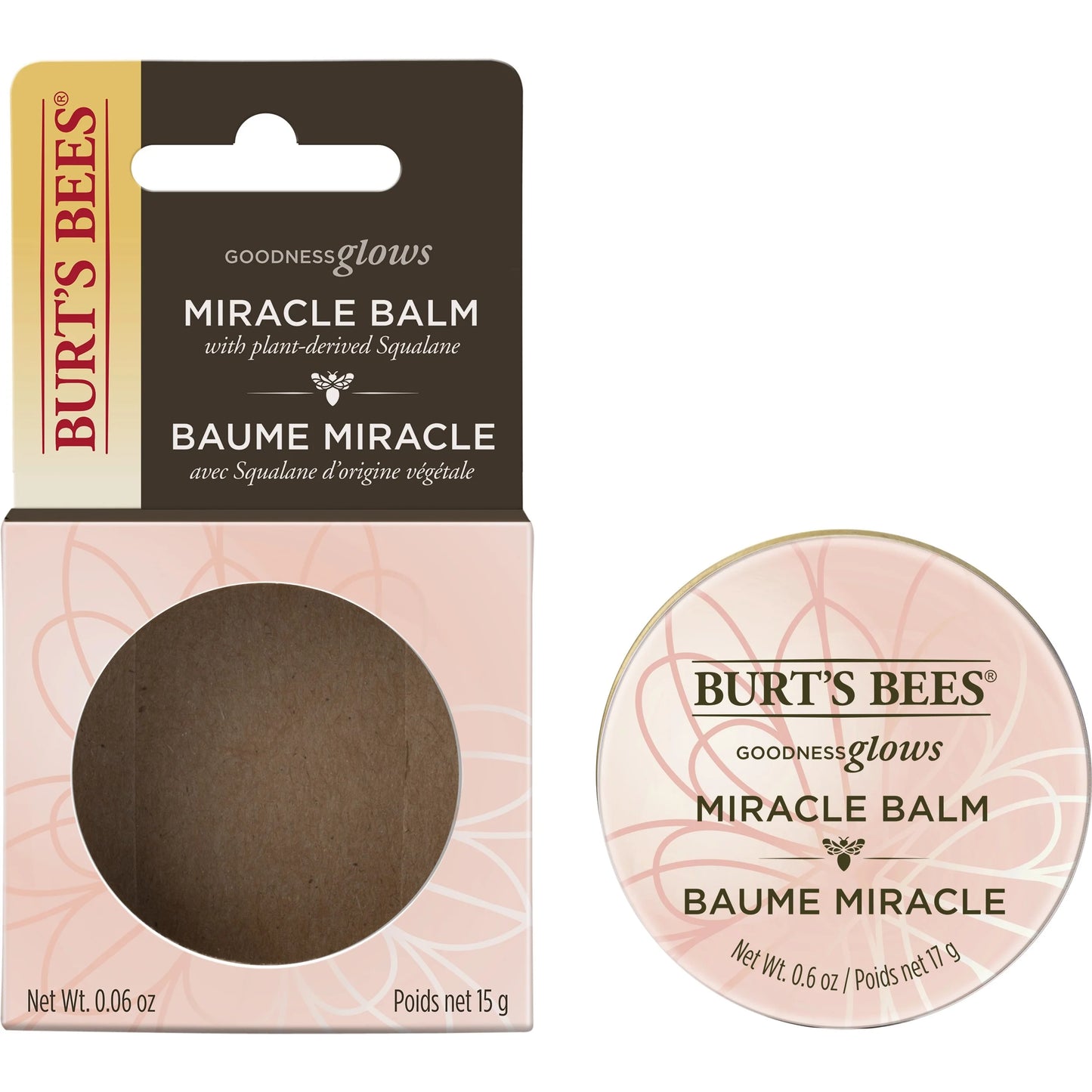 100% Natural Origin Goodness Glows Miracle Balm, Softens Dry Skin 0.6 Ounce Tin