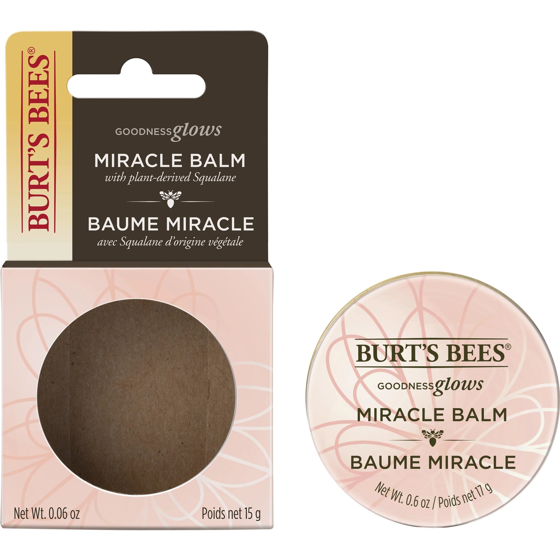100% Natural Origin Goodness Glows Miracle Balm, Softens Dry Skin 0.6 Ounce Tin