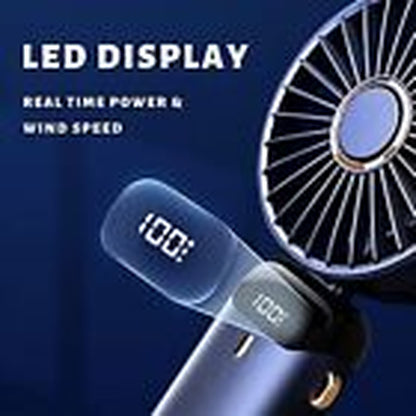 Mini Hand-Held Fan Portable Folding Desk Fan Cooler Cooling USB Rechargeable Fan