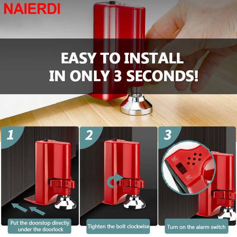 Door Lock Portable Locks Self-Defense Door Stop Travel Travel Accommodation Door Stopper Door Lock Security Device