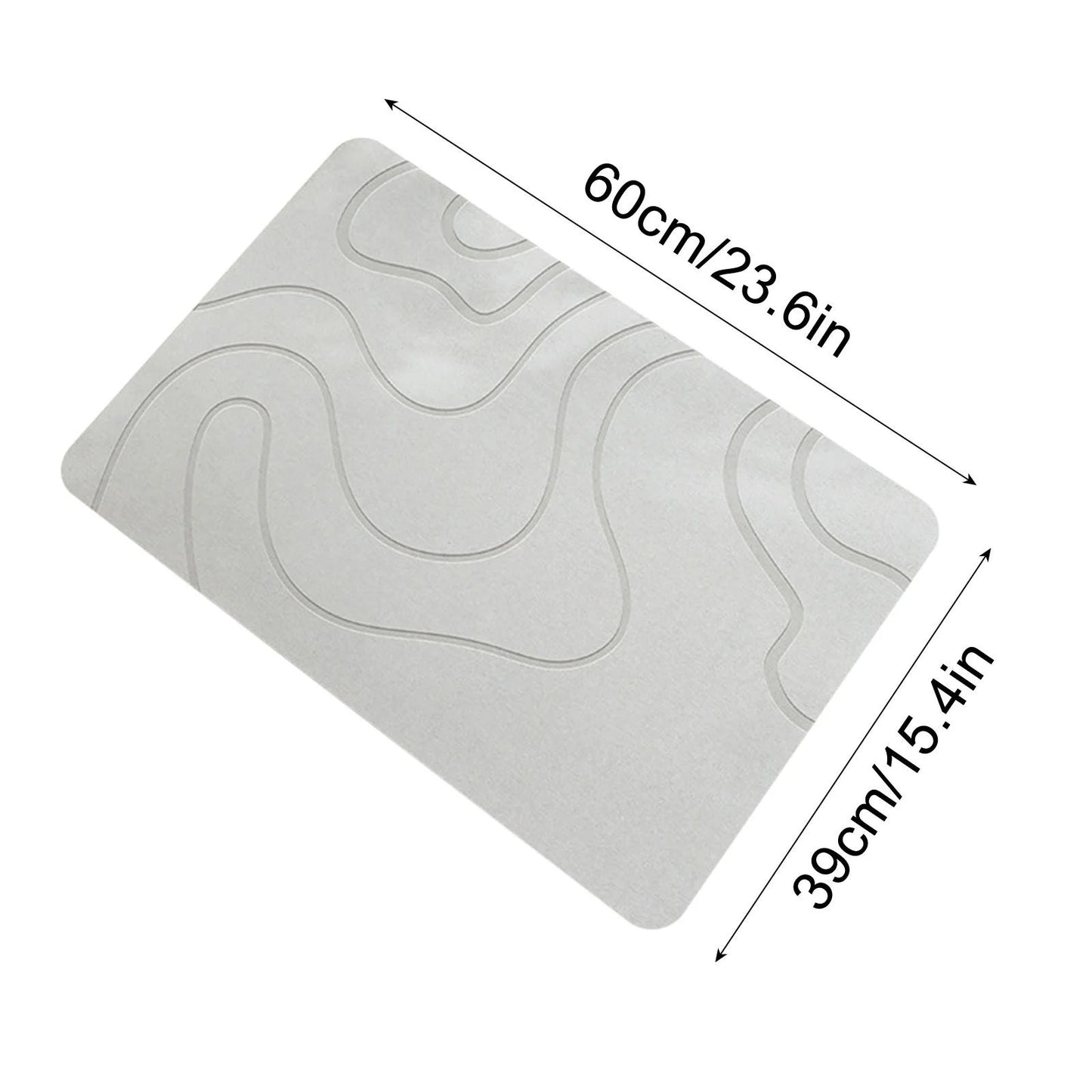 Flash Deals Bath Mat Diatomaceous Earth Shower Mat Super Absorbent Drying Fast Non-Slip Elegant Natural Home Decor for Kitchen Counter Bathroom Floor&Tub Easy to Clean（16"*24"）