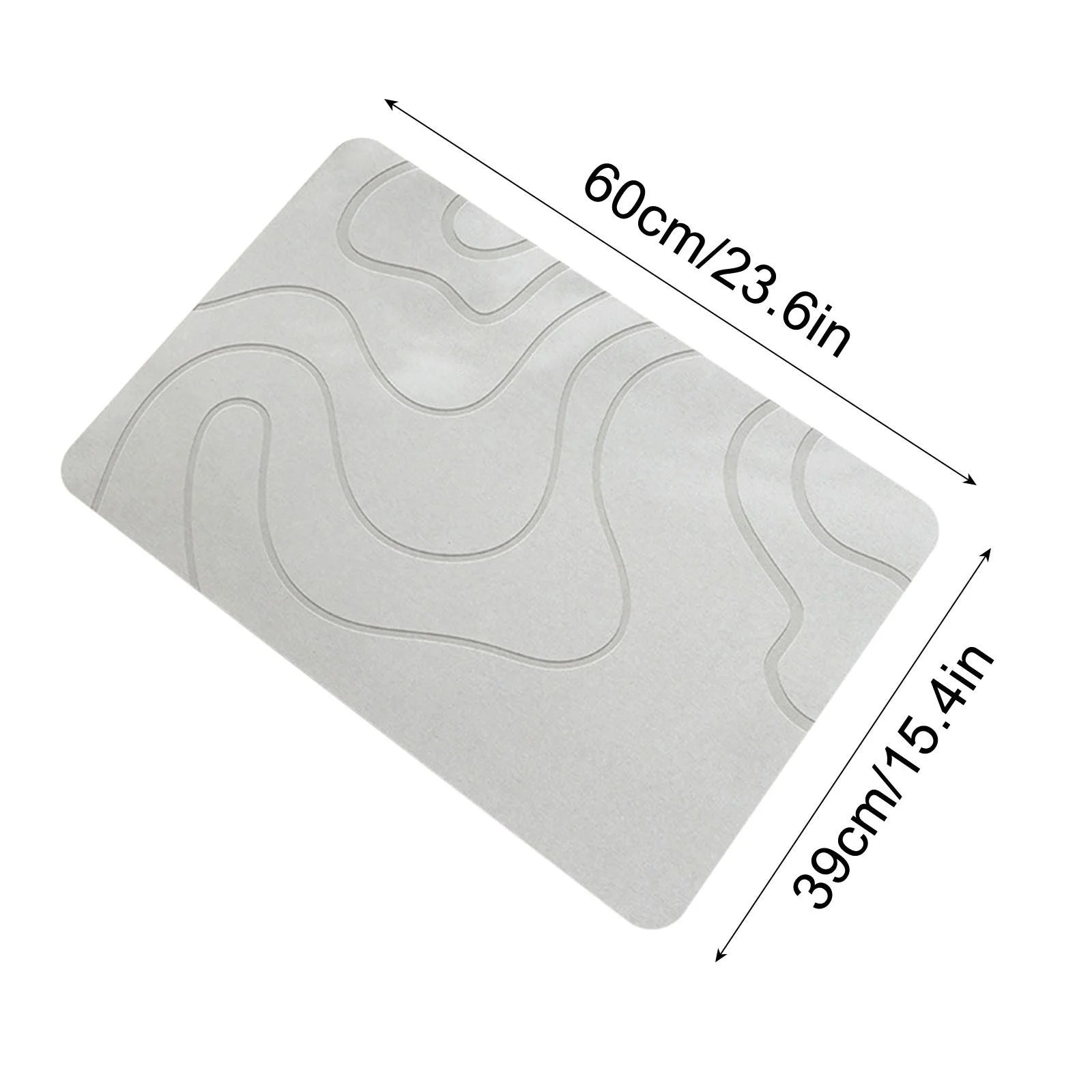 Flash Deals Bath Mat Diatomaceous Earth Shower Mat Super Absorbent Drying Fast Non-Slip Elegant Natural Home Decor for Kitchen Counter Bathroom Floor&Tub Easy to Clean（16"*24"）