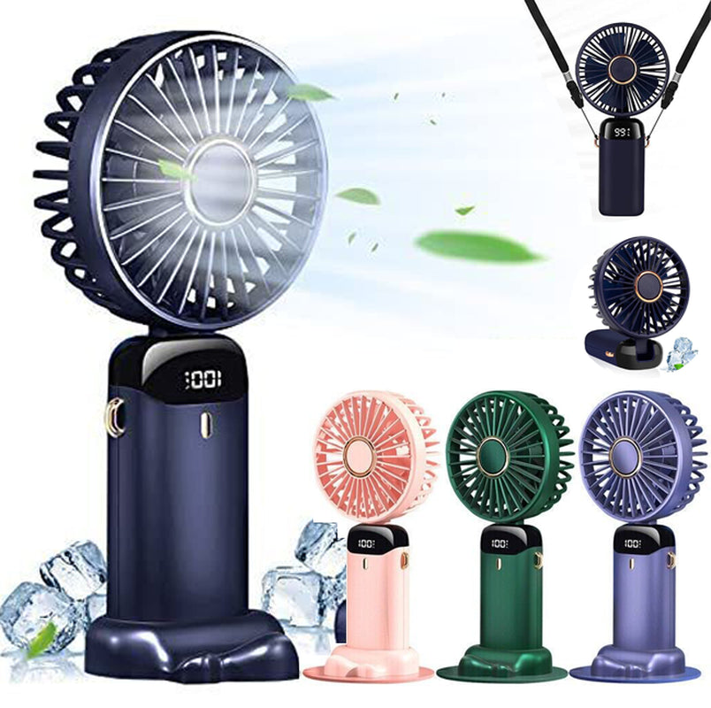 Mini Hand-Held Fan Portable Folding Desk Fan Cooler Cooling USB Rechargeable Fan