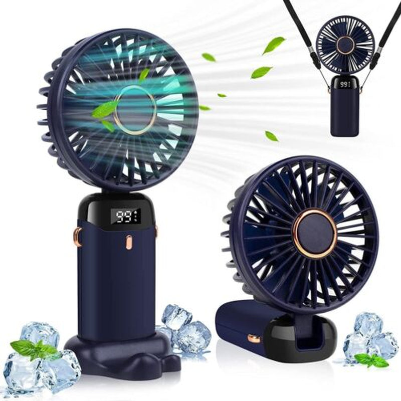 Mini Hand-Held Fan Portable Folding Desk Fan Cooler Cooling USB Rechargeable Fan